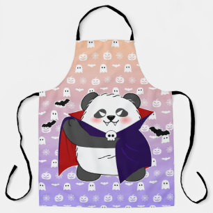 Halloween Cute Baby Panda Dracula Vampire Apron
