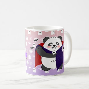 Halloween Cute Baby Panda Dracula Vampire Coffee Mug