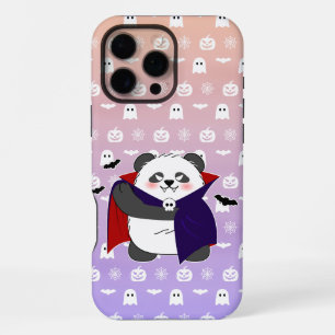 Halloween Cute Baby Panda Dracula Vampire iPhone 16 Pro Max Case