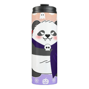 Halloween Cute Baby Panda Dracula Vampire Thermal Tumbler