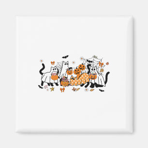 Halloween Cute Black Cats Ghost Costume Women Men Magnet
