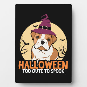 Halloween Cute Bulldog Dog Halloween Costumes Gift Plaque