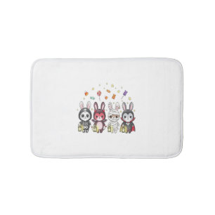 Halloween Cute Bunny Costume Bath Mat