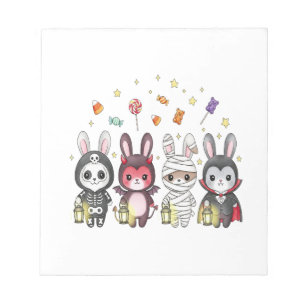 Halloween Cute Bunny Costume Notepad