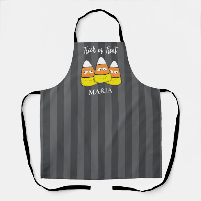 Halloween Cute Candy Corn Whimsical Funny Apron (Front)