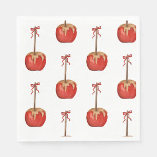 Halloween cute Carmel apple bow spooky Napkin
