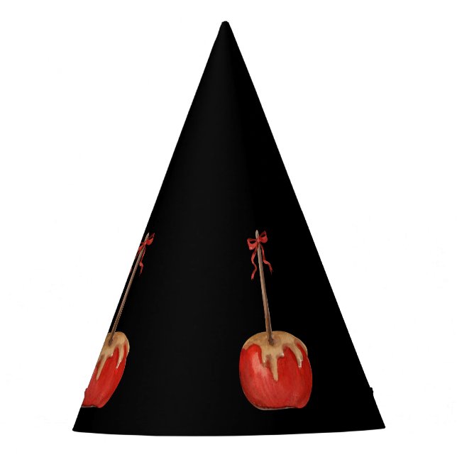 Halloween cute Carmel apple bow spooky  Party Hat (Front)