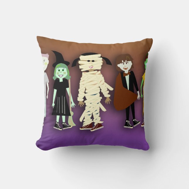 Halloween Cute Cartoon Monster Characters Cushion (Front)