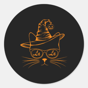 Halloween Cute Cat Comma La Kamala Harris Cute Cat Classic Round Sticker