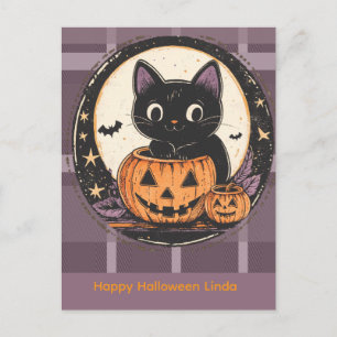 Halloween Cute Cat Fall Card