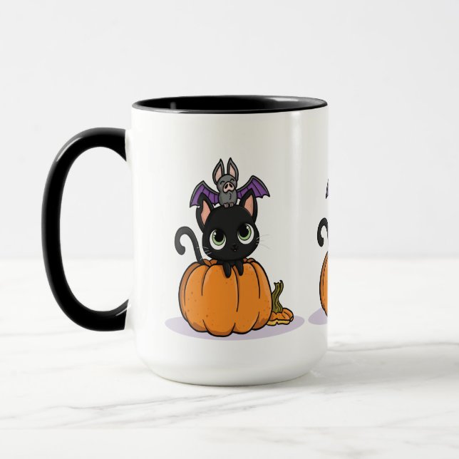 Halloween cute cat mug (Left)