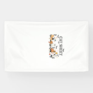 Halloween Cute Cats Sheet In Ghost Costume Women M Banner