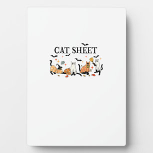 Halloween Cute Cats Sheet In Ghost Costume Women M Plaque