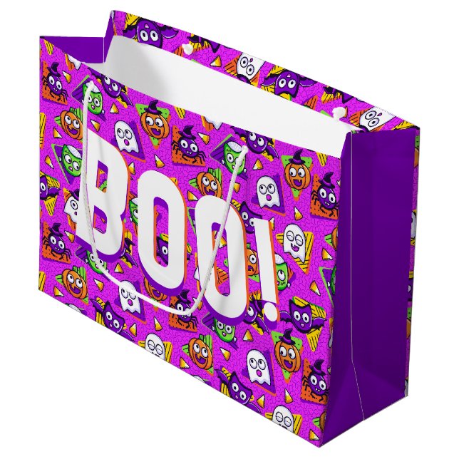 Halloween Cute Character BOO Gift Bag (Front Angled)
