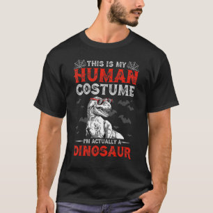 Halloween Cute Dinosaur This Is My Human Costume T-Shirt