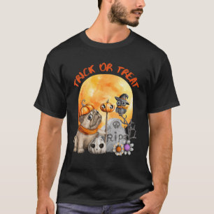 Halloween Cute Dog French Bulldog Trick Or Treat P T-Shirt