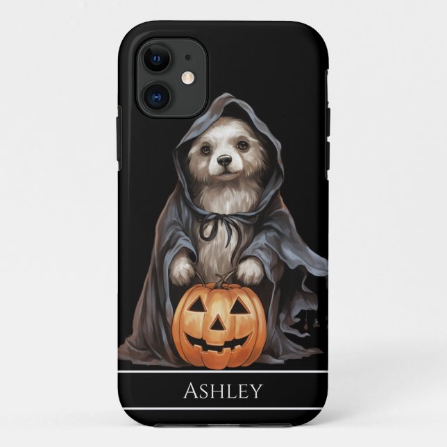 Halloween Cute Dog Ghost Personalised Case-Mate iPhone Case (Back)