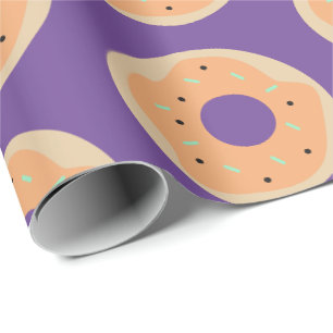 Halloween Cute Doughnuts Sprinkles Frosted Wrapping Paper