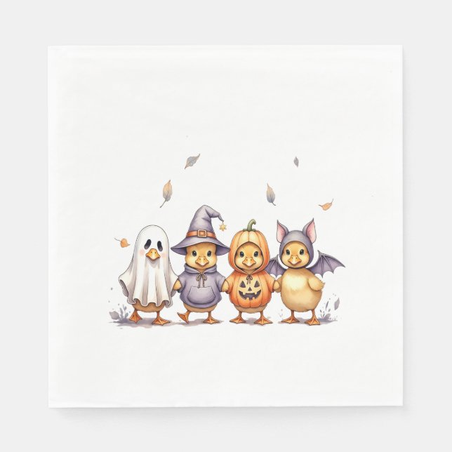 Halloween Cute Ducklings Costume Napkin (Front)