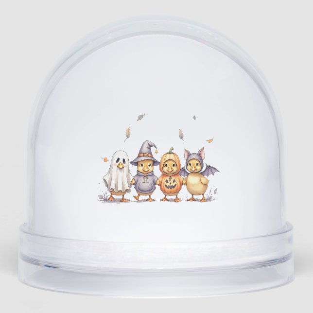Halloween Cute Ducklings Costume Snowglobe (Front)