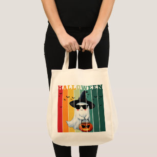 Halloween cute funny ghost pumpkin gift ideas tote bag