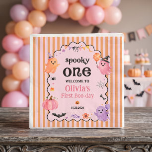 Halloween Cute Ghost Birthday Party Napkins