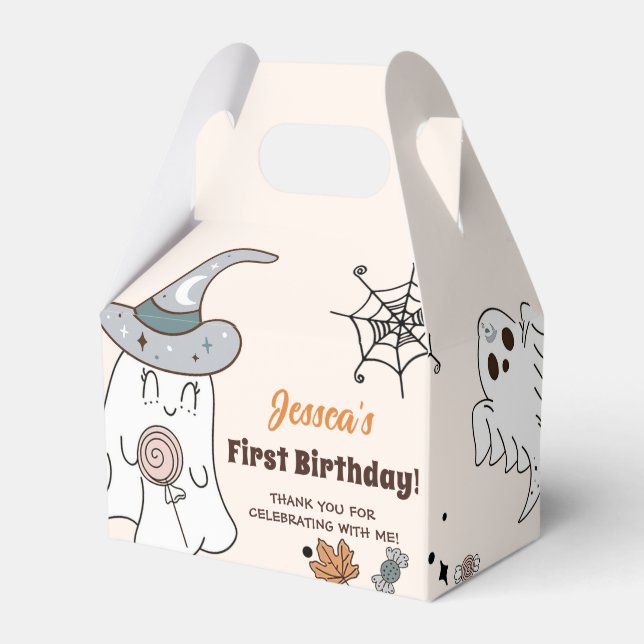 Halloween Cute Ghost Birthday Pary Favour Box (Front Side)