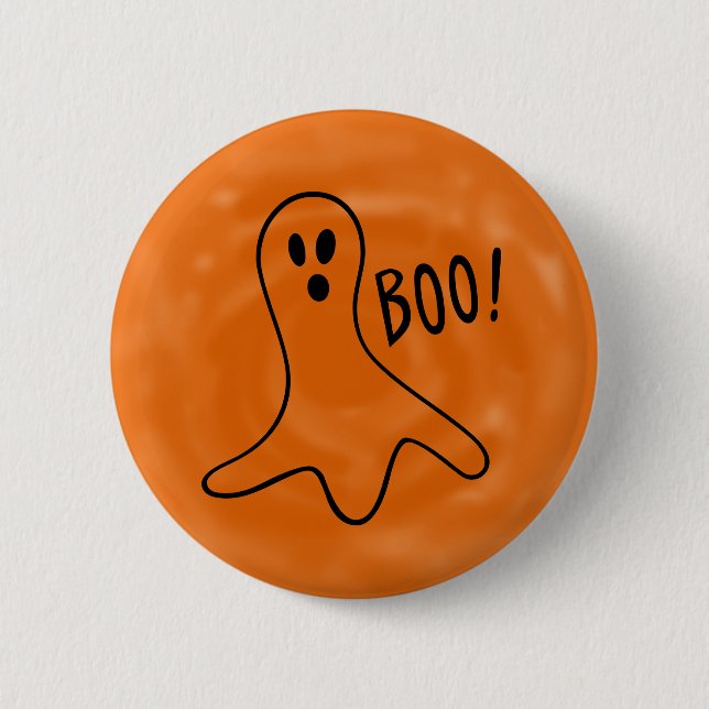 Halloween Cute Ghost Booo 6 Cm Round Badge (Front)