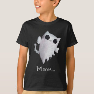 Halloween cute ghost cat T-Shirt