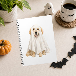 Halloween Cute Ghost Golden Retriever Notebook