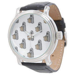 Halloween, Cute Ghost Grey, Trick Or Treat, Boo Watch