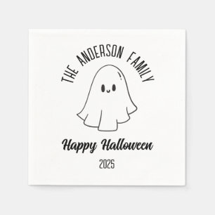Halloween Cute Ghost Personalised Name Year Napkin