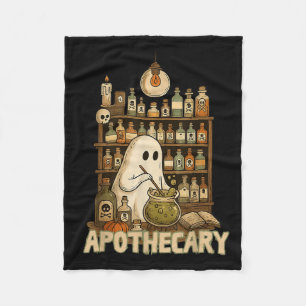 Halloween Cute Ghost Pharmacy Tech Apothecary Witc Fleece Blanket