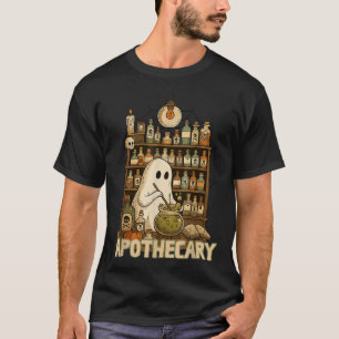 Halloween Cute Ghost Pharmacy Tech Apothecary Witc T-Shirt