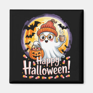 Halloween cute ghost pumpkin bats moon girls kids magnet