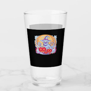 Halloween Cute Ghost Pumpkin Cat Classic T-Shirt Glass