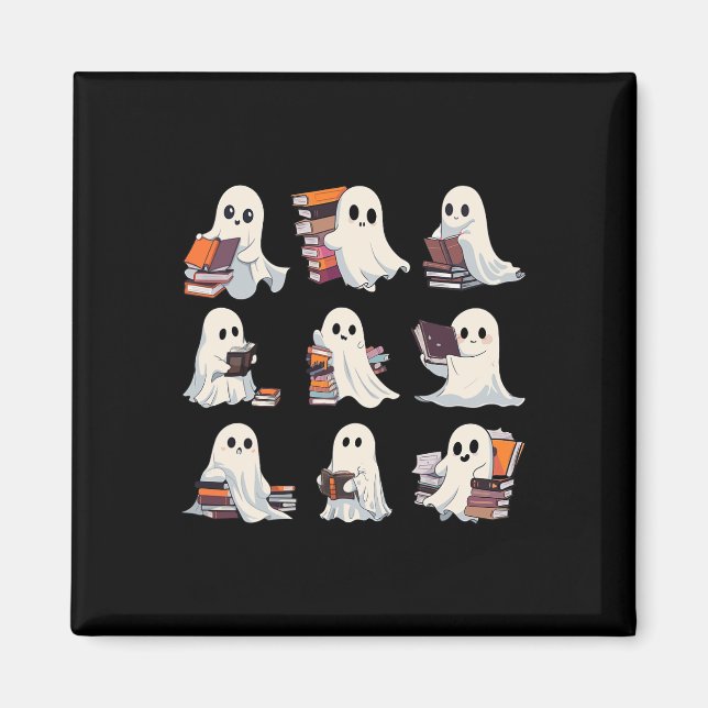 Halloween Cute Ghost Read More Books Spooky Boo Te Magnet (Front)