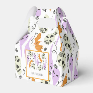 Halloween Cute Ghost Skull Doodle Pattern Favour Box