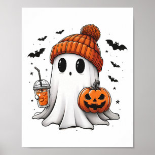 Halloween Cute Ghost Spice Womens Fall Spooky Seas Poster
