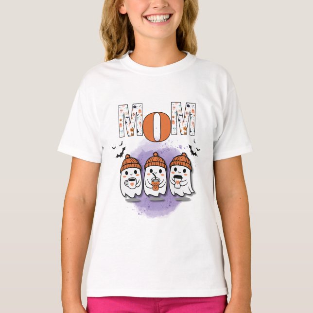 Halloween Cute Ghost T-shirt  (Front)
