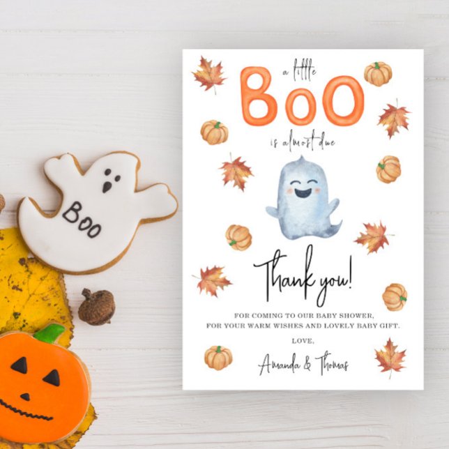 Halloween Cute Ghost thank you baby shower  (Creator Uploaded)