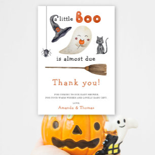 Halloween Cute Ghost thank you baby shower Card