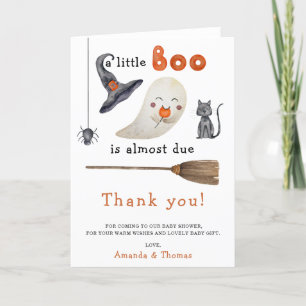 Halloween Cute Ghost thank you baby shower  Card