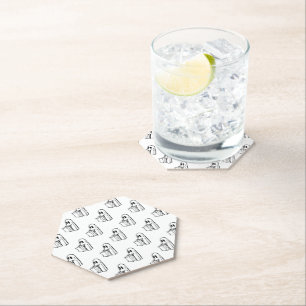 Halloween, Cute Ghost White, Trick Or Treat, Boo Paper Coaster