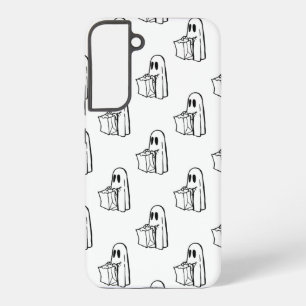 Halloween, Cute Ghost White, Trick Or Treat, Boo Samsung Galaxy Case