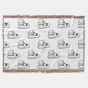 Halloween, Cute Ghost White, Trick Or Treat, Boo Throw Blanket