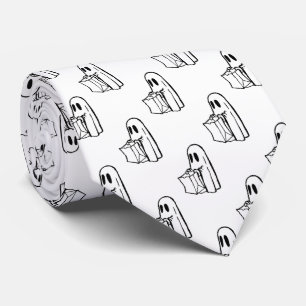 Halloween, Cute Ghost White, Trick Or Treat, Boo Tie