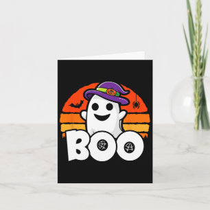 Halloween - Cute Ghost Witch - Boo - Funny Hallowe Card