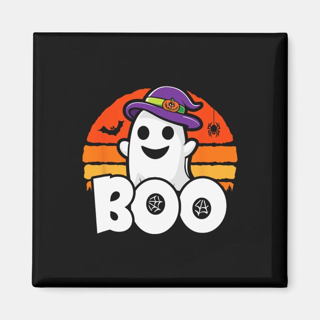 Halloween - Cute Ghost Witch - Boo - Funny Hallowe Magnet (Front)