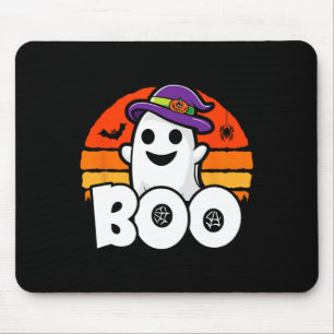 Halloween - Cute Ghost Witch - Boo - Funny Hallowe Mouse Pad